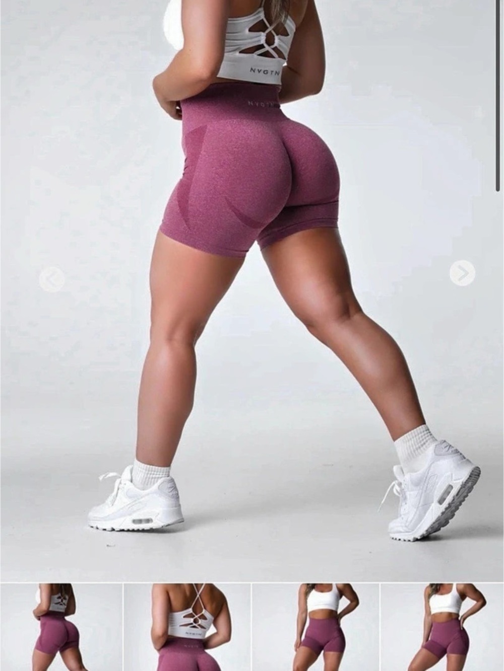 NVGTN Contour Seamless Shorts Athletic Shorts in Maroon